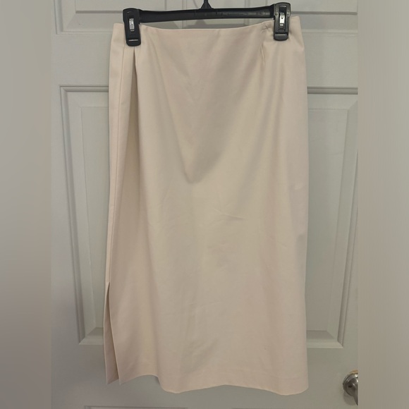 NWT Cream Lafayette 148 New York Midi Skirt Size 10 - Picture 15 of 16